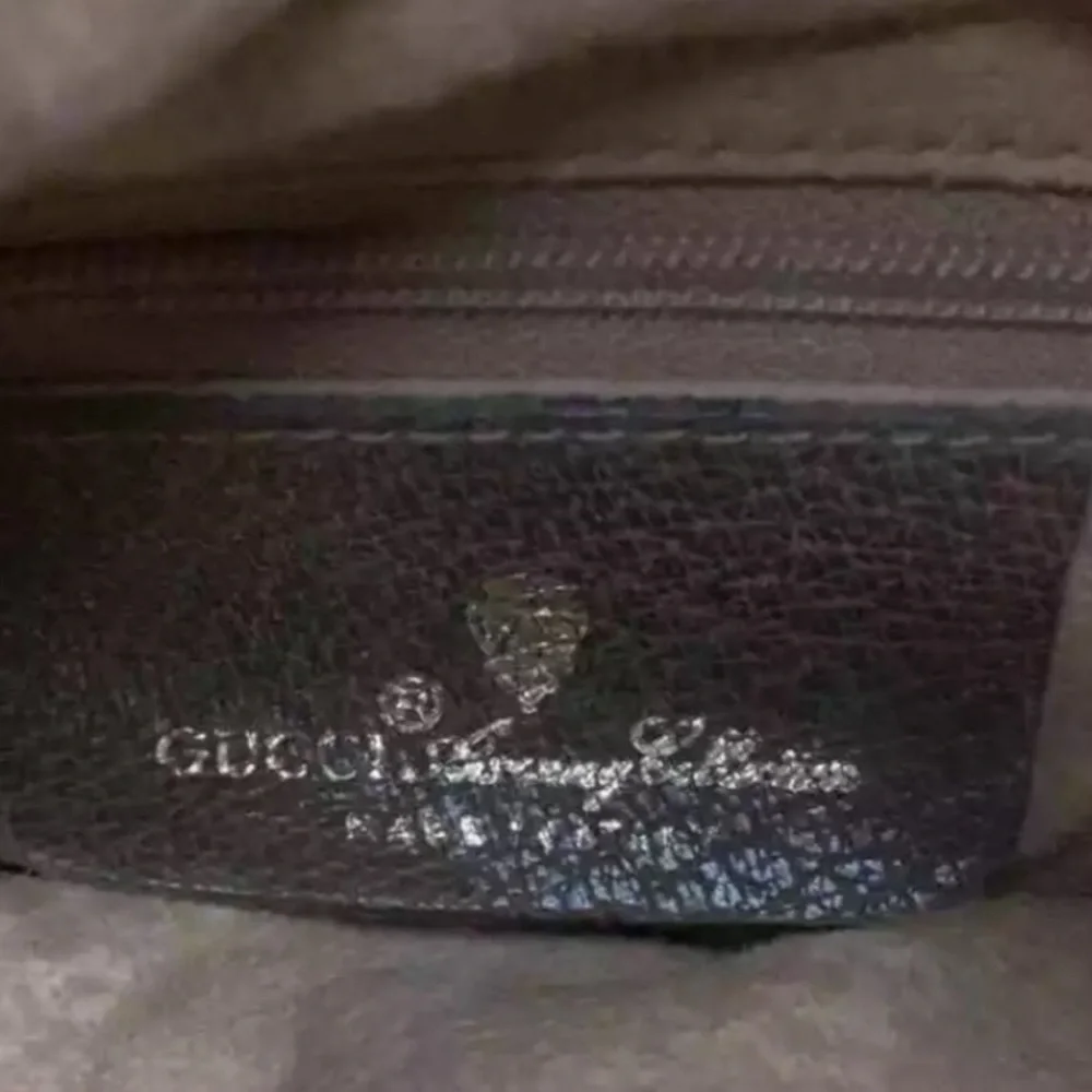 Gucci Brown Monogram Clutch Bag-vintage with wear - Picture 5 of 10